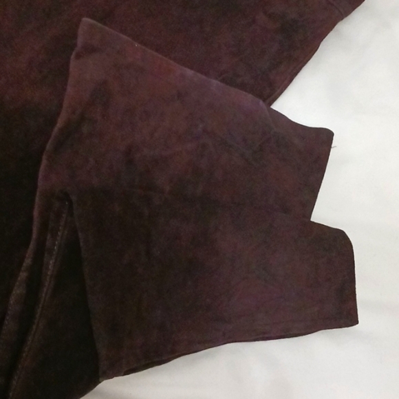 VINTAGE Skotts Suede Genuine Suede Leather Bootcut Flare pants, Size 8 - Picture 13 of 13